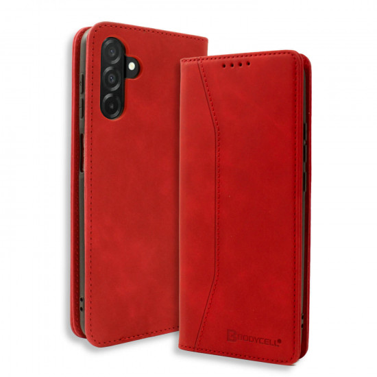Bodycell Book Case Pu Leather Samsung A57 5G Red
