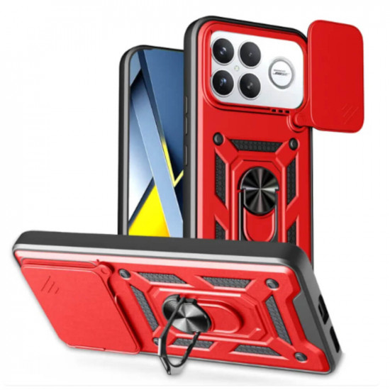 Bodycell Armor Slide Cover Case Xiaomi Poco F8 Ultra Red