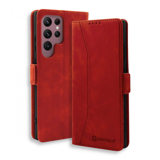 Bodycell Book Case Pu Leather Samsung S26 Ultra 5G Red