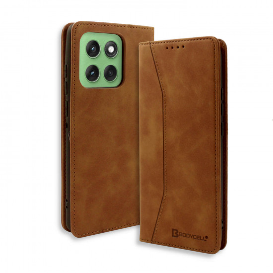 Bodycell Book Case Pu Leather Motorola Edge 70 Brown