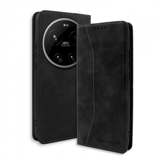 Bodycell Book Case Pu Leather Xiaomi 17 Ultra Black