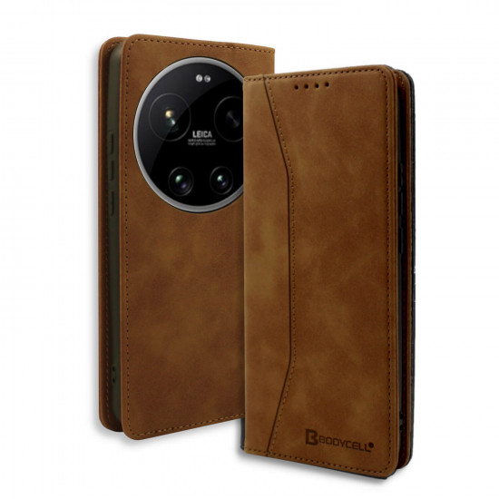 Bodycell Book Case Pu Leather Xiaomi 17 Ultra Brown
