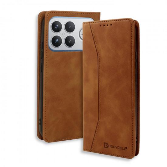 Bodycell Book Case Pu Leather Xiaomi Poco F8 Ultra Brown
