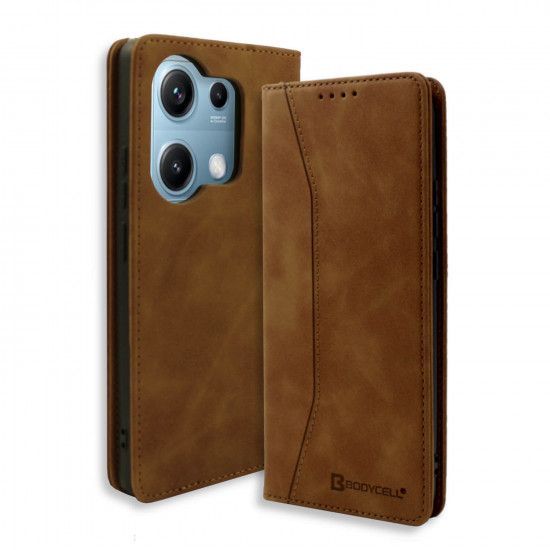 Bodycell Book Case Pu Leather Xiaomi Note 14S Brown