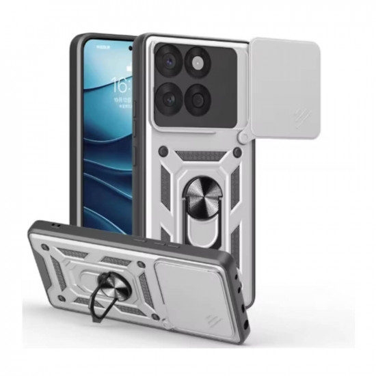 Bodycell Armor Slide Cover Case Motorola Edge 60 Pro 5G Silver
