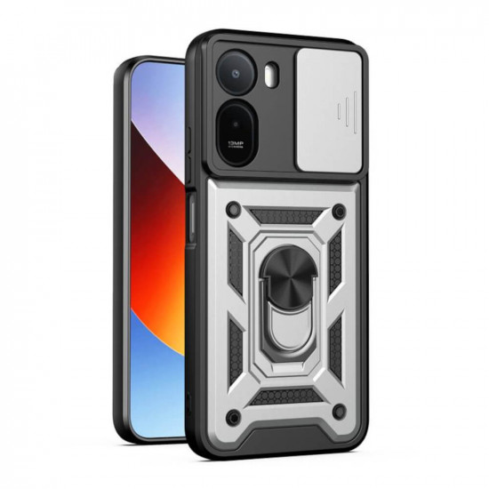 Bodycell Armor Slide Cover Case Xiaomi Redmi A7 Pro 4G Silver