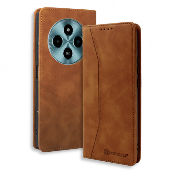 Bodycell Book Case Pu Leather Xiaomi Poco M7 5G Brown