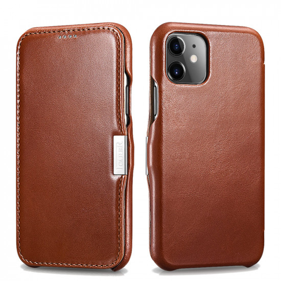 iCarer RIX 1108 iPhone 11 Side-Open Brown