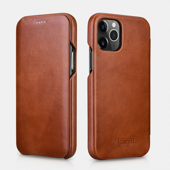 iCarer RIX 1201 iPhone 12/12 Pro Curved Edge Brown