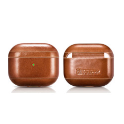 iCarer WMAP250901 AirPods 4 Vintage Leather Case Classic Brown