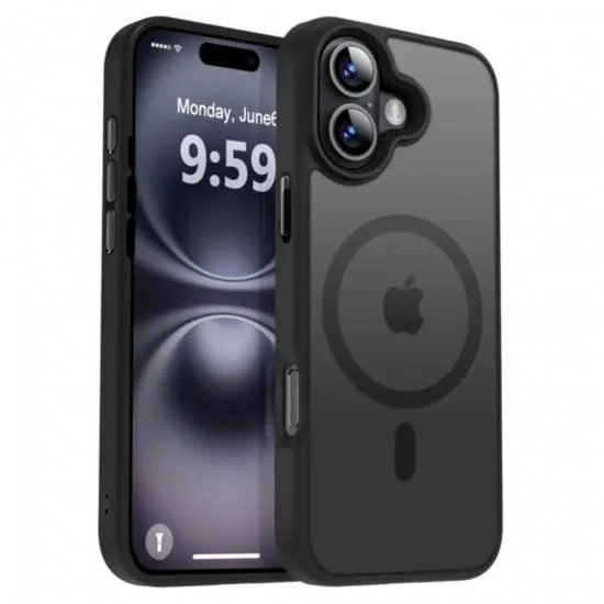 Bodycell Magsafe Backcover For iPhone 16 Plus Matt Black