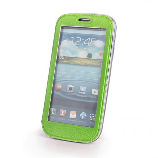 Book Full Window Case For iPhone 6 Plus Green