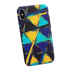 360 Full Cover Marble amp; Temp.Glass iPhone XR MC25 Black/Yellow/Blue