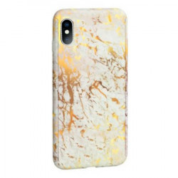 360 Full Cover Marble amp; Temp.Glass iPhone XS MAX MC7 Gold