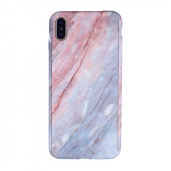 360 Full Cover Marble amp; Temp.Glass iPhone XS MAX MC9 Blue/Pink
