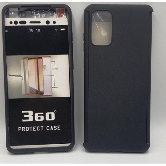 360 Full Cover amp; Temp.Glass Samsung S20 Plus Black