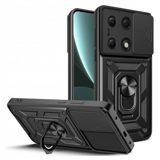 Bodycell Armor Slide Cover Case Xiaomi Note 13 Pro 4G/Poco M6 Pro 4G Black