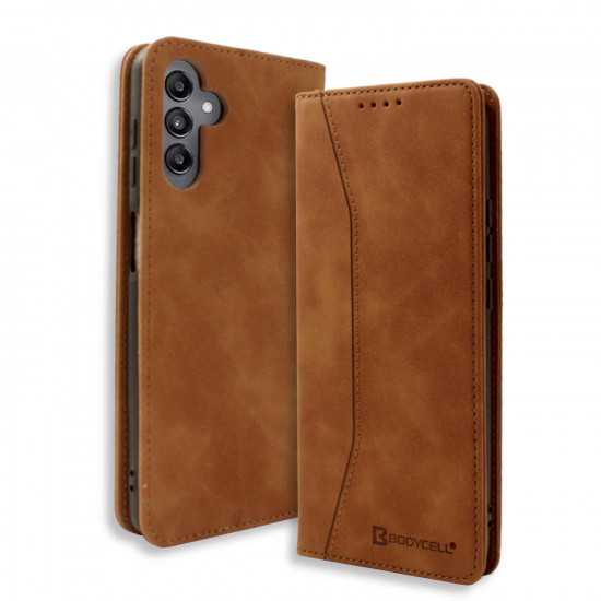 Bodycell Book Case Pu Leather Samsung M35 5G Brown