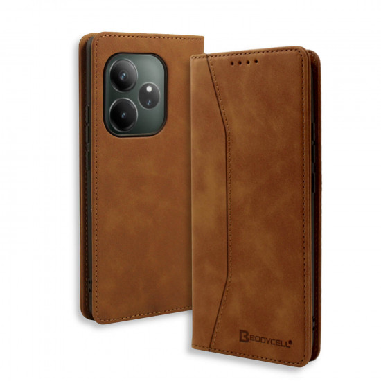 Bodycell Book Case Pu Leather Realme GT 6 5G/GT 6T 5G Brown