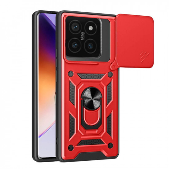Bodycell Armor Slide Cover Case Xiaomi 14T 5G Red
