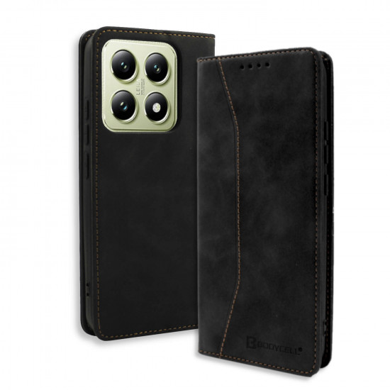 Bodycell Book Case Pu Leather Xiaomi 14T 5G Black