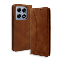 Bodycell Book Case Pu Leather Xiaomi 14T Pro 5G Brown
