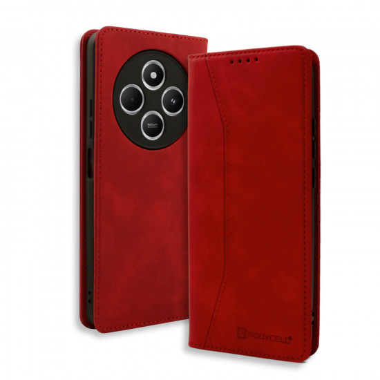 Bodycell Book Case Pu Leather Xiaomi Redmi 14C 4G/Poco C75 4G/5G Red