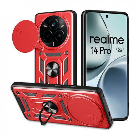 Bodycell Armor Slide Cover Case Realme 14 Pro  Red