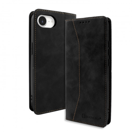 Bodycell Book Case Pu Leather iPhone 16e Black