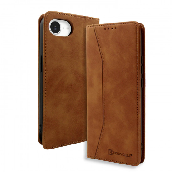 Bodycell Book Case Pu Leather iPhone 16e Brown