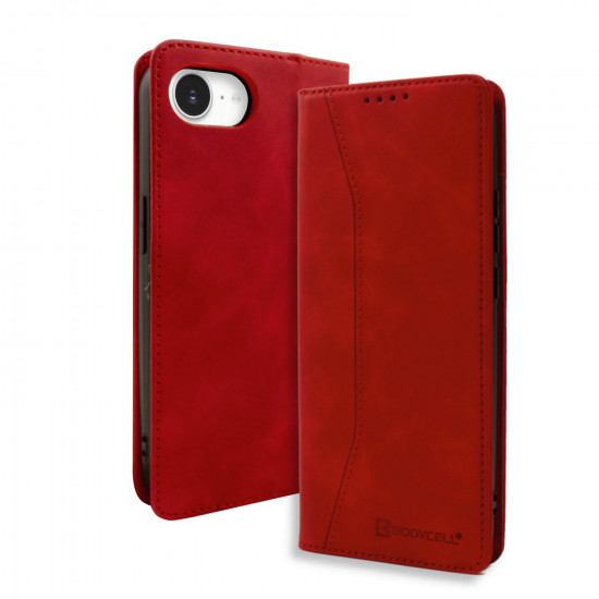 Bodycell Book Case Pu Leather iPhone 16e Red