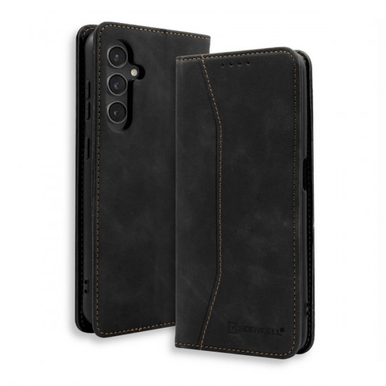 Bodycell Book Case Pu Leather Samsung S25 Plus 5G Black