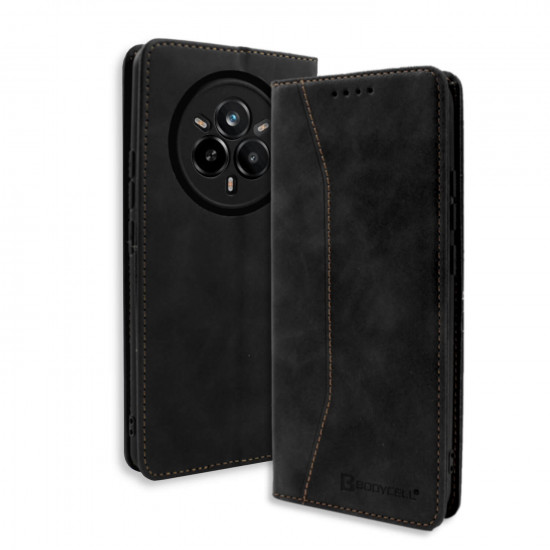 Bodycell Book Case Pu Leather Realme 14 Pro Plus Black