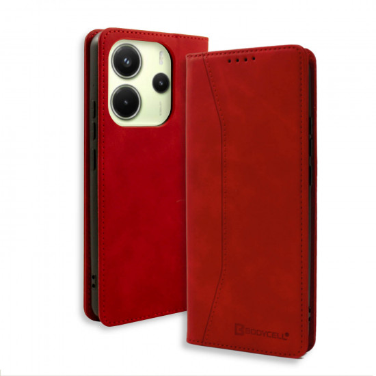 Bodycell Book Case Pu Leather Xiaomi Note 14 4G Red