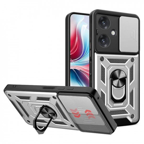 Bodycell Armor Slide Cover Case Realme Note 60 Silver