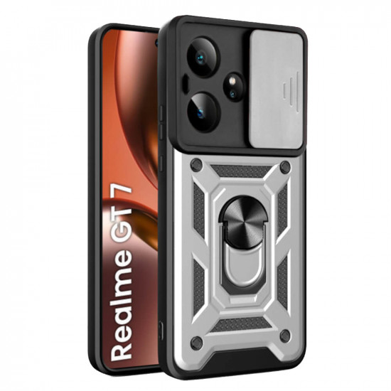 Bodycell Armor Slide Cover Case Realme GT 7/GT 7T Silver