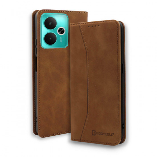 Bodycell Book Case Pu Leather Realme 14T Brown