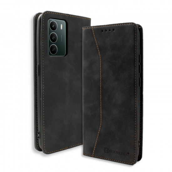 Bodycell Book Case Pu Leather Realme C75 Black