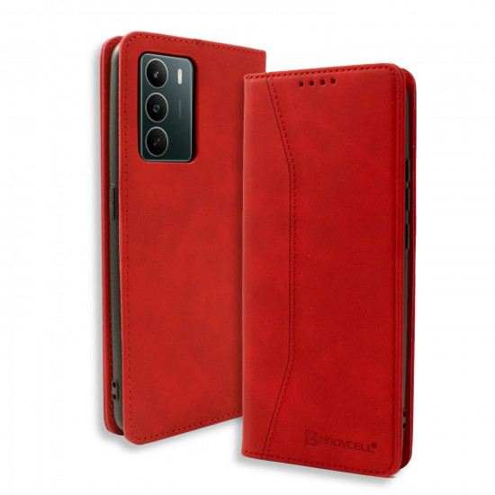 Bodycell Book Case Pu Leather Realme C75 Red