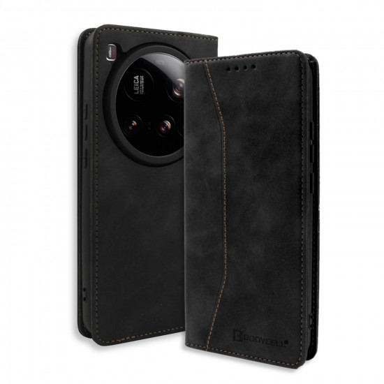 Bodycell Book Case Pu Leather Xiaomi 15 Ultra Black