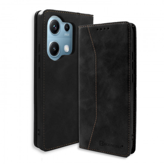 Bodycell Book Case Pu Leather Xiaomi Note 14S Black