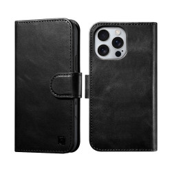 iCarer WMI15250901 iPhone 15 Pro Leather Detachable 2 in 1 Wallet with RFID (Magsafe) Black