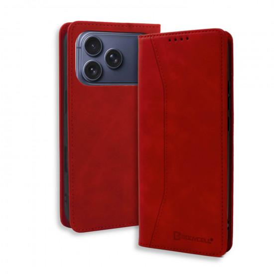 Bodycell Book Case Pu Leather iPhone 17 Pro  Red