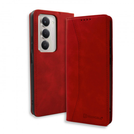 Bodycell Book Case Pu Leather Xiaomi Redmi 15 5G Red