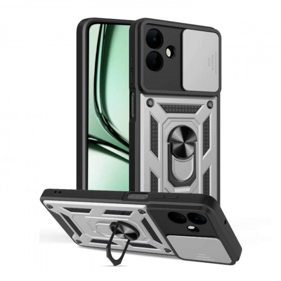 Bodycell Armor Slide Cover Case Samsung A07 4G Silver