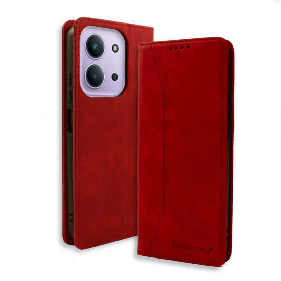 Bodycell Book Case Pu Leather Xiaomi Redmi 15C 4G/Poco C85 4G Red