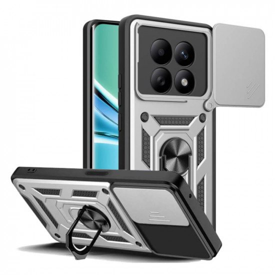 Bodycell Armor Slide Cover Case Xiaomi Note 15 5G/Poco M8 Silver