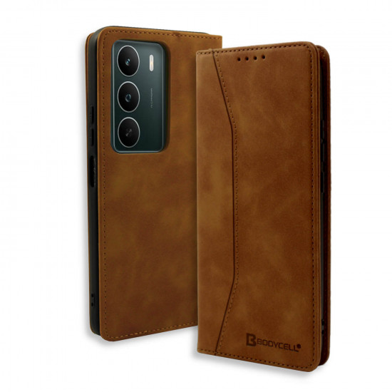 Bodycell Book Case Pu Leather Realme C71 Brown