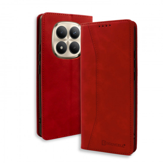 Bodycell Book Case Pu Leather Xiaomi Note 15 Pro 4G Red