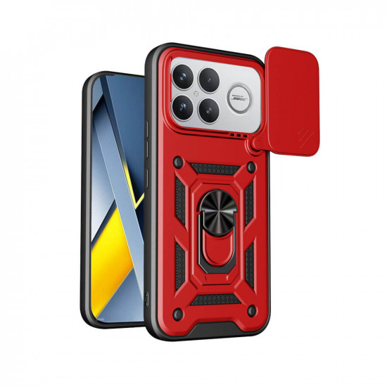Bodycell Armor Slide Cover Case Xiaomi Poco F8 Pro 5G Red